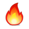 Fire emoji on Samsung